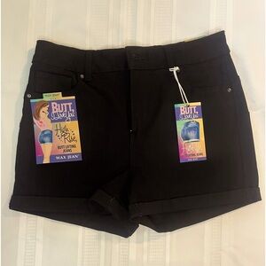 NWT size large Butt lifting high-rise black shorts
